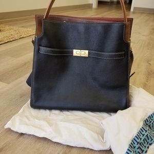 **REDUCED** Tory Burch Lee Radziwill Large Double Bag - EUC